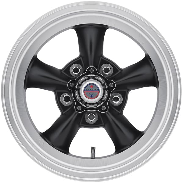 American Racing Vintage VN105 TORQ THRUST D 14X6 5X4.5 3.42-2mm SATIN BLACK MACHINED LIP - VN1054665B - Image 3