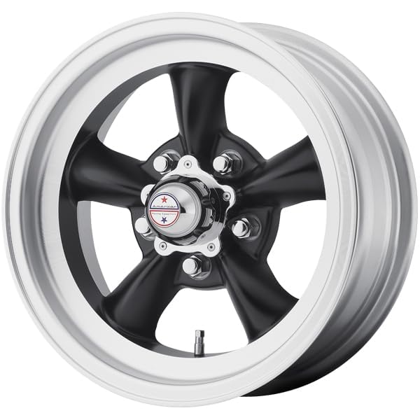 American Racing Vintage VN105 TORQ THRUST D 14X6 5X4.5 3.42-2mm SATIN BLACK MACHINED LIP - VN1054665B - Image 4